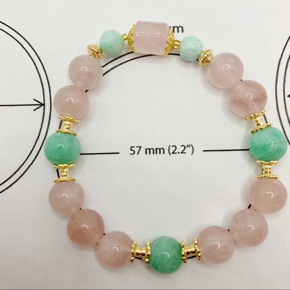 Nature Rose Quartz Tianhe Stone Bracelet - Picture 9 of 9